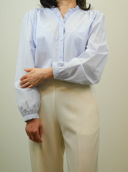 Baby Blue Cotton Blouse