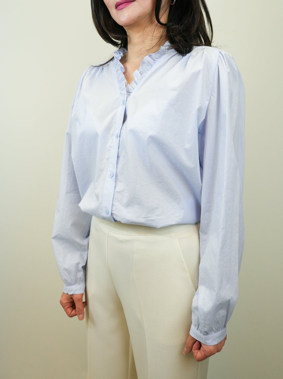 Baby Blue Cotton Blouse